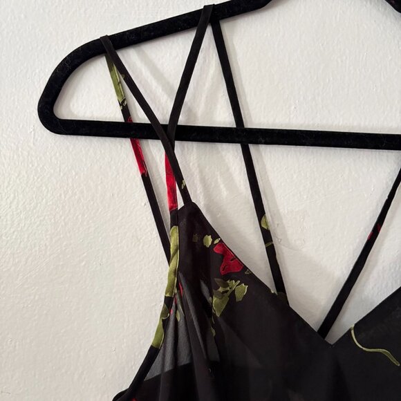 The Lingerie Collection Black Floral Slip Dress - Picture 3 of 7